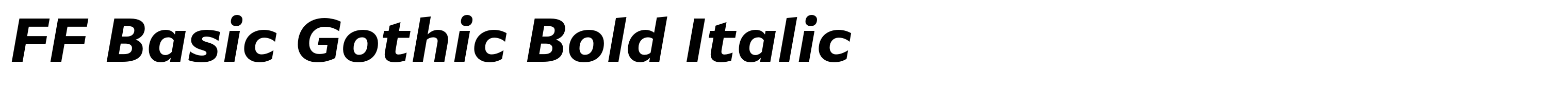 FF Basic Gothic Bold Italic